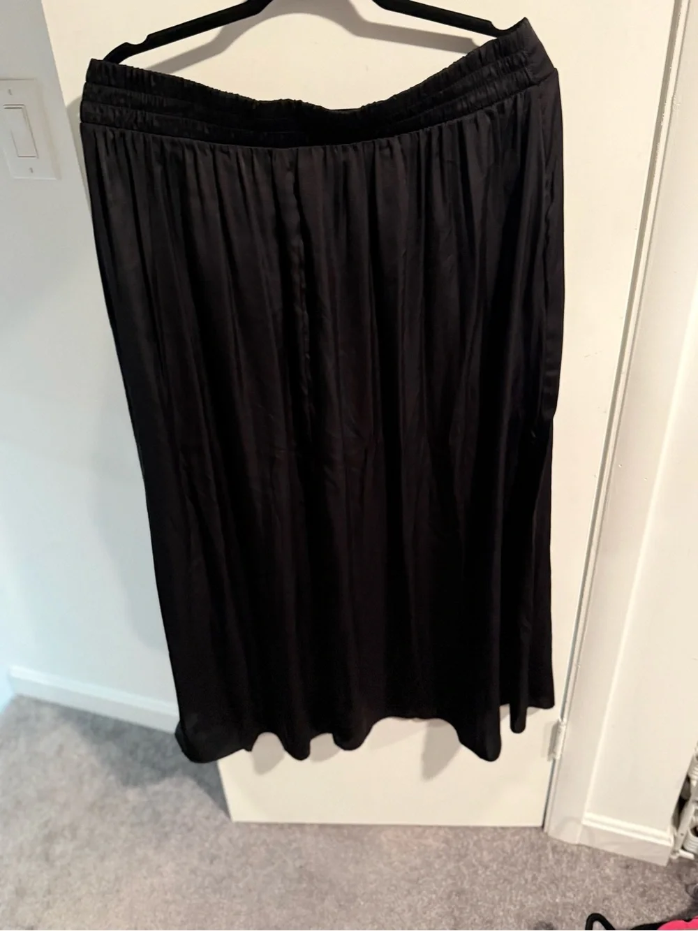 Torrid 14-16 Black satin Women’s A-Line maxi Skirt